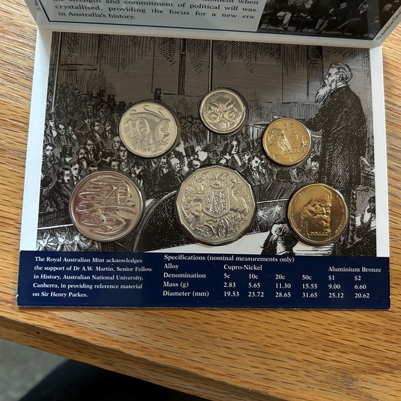 Royal Australian Mint 1996 - Uncirculated Coin Set - Sir Henry Parkes - Picture 10 of 11
